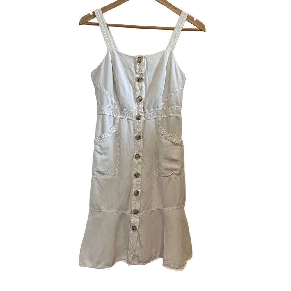 Banana Republic Linen Blend Button Down Dress size 6P